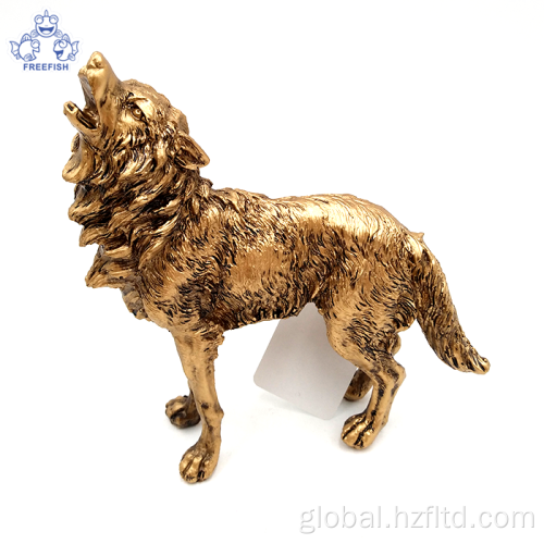 Resin Animal Statue Modern Resin Wolf statue Decor Figurine Supplier